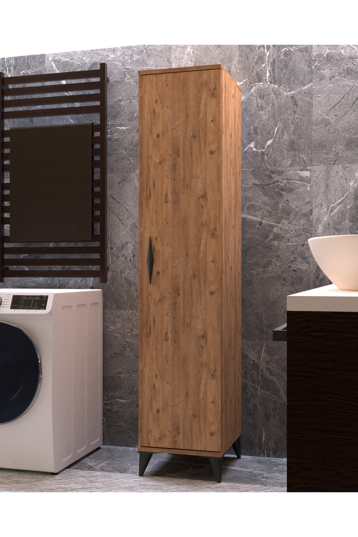 Vesso Çok Amaçlı Dolap Banyo Dolabı Mutfak Dolabı Kiler Dolabı Raflı Dolap küçük görsel 3