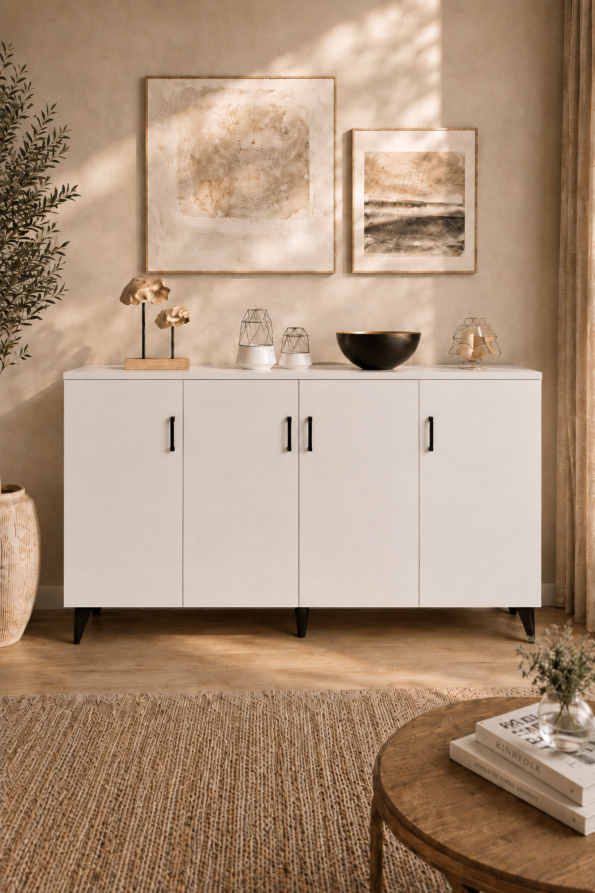 Vora Konsol, Çok Amaçlı Dolap, Kahve Köşesi, Tv Ünitesi, Banyo Dolabı, 180 cm küçük görsel 2