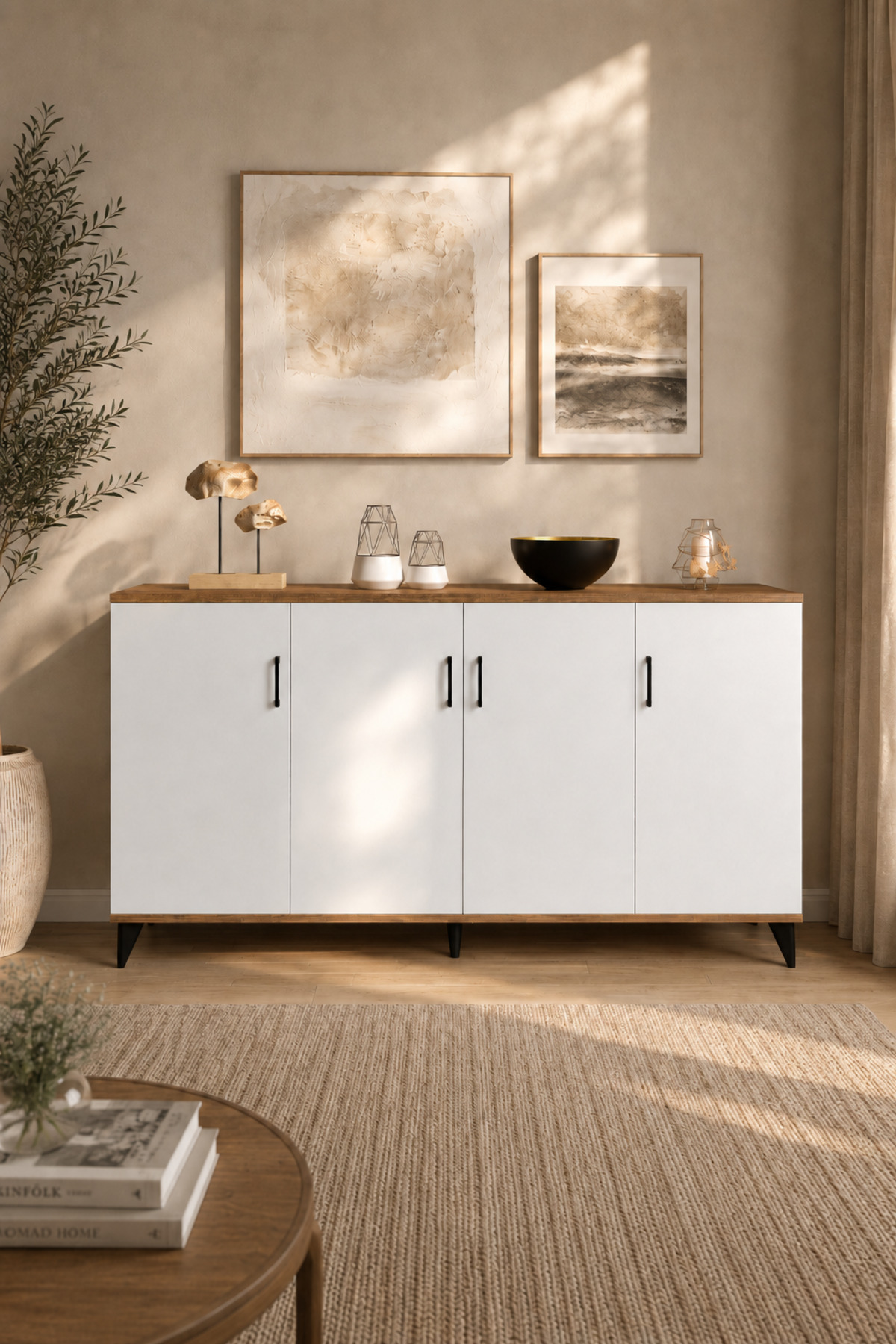 Vora Konsol, Çok Amaçlı Dolap, Kahve Köşesi, Tv Ünitesi, Banyo Dolabı, 180 cm küçük görsel 2