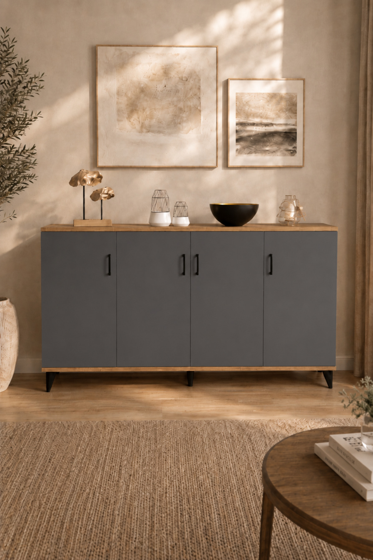 Vora Konsol, Çok Amaçlı Dolap, Kahve Köşesi, Tv Ünitesi, Banyo Dolabı, 180 cm küçük görsel 2