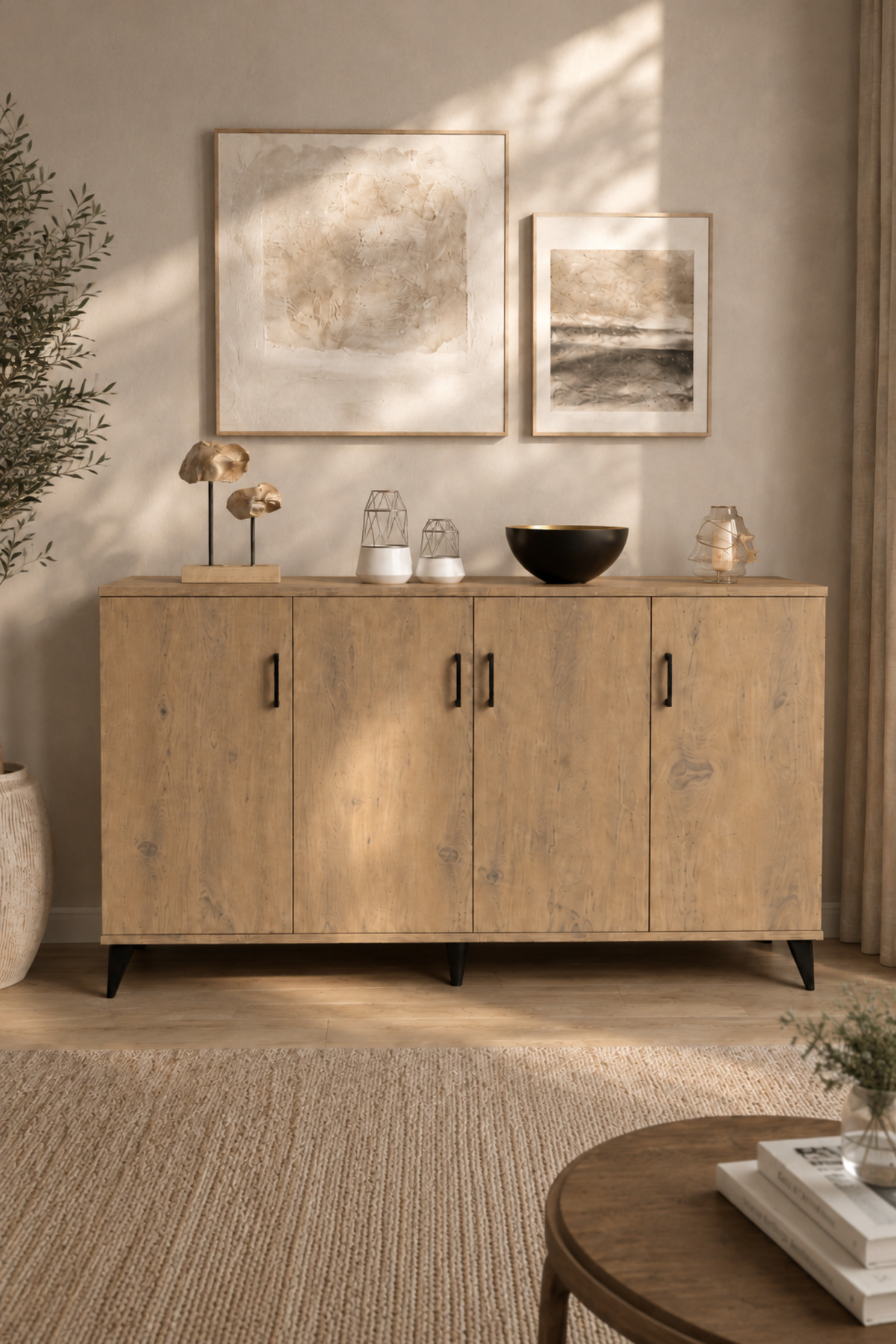 Vora Konsol, Çok Amaçlı Dolap, Kahve Köşesi, Tv Ünitesi, Banyo Dolabı, 180 cm küçük görsel 2