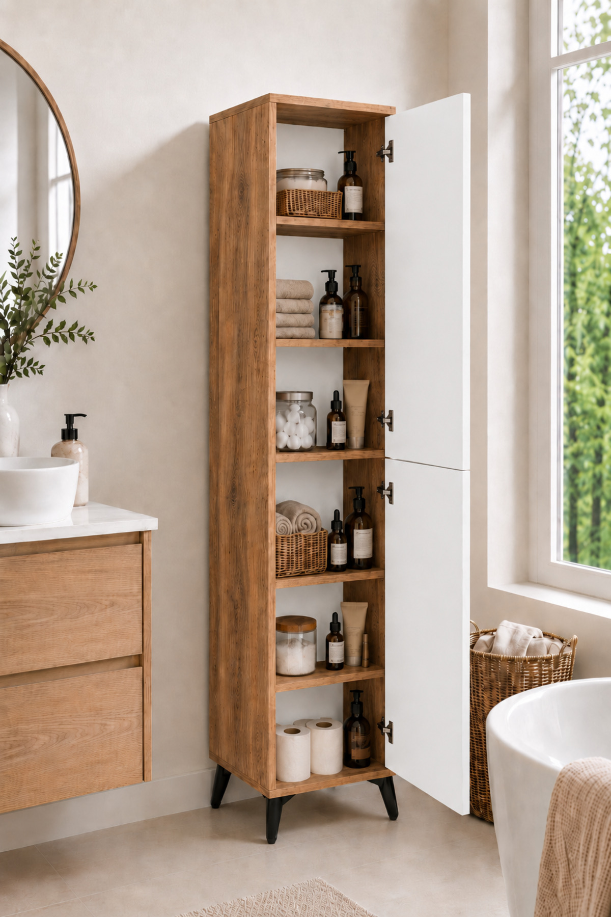 Verso Çok Amaçlı Dolap Banyo Dolabı Mutfak Dolabı Kiler Dolabı Raflı Dolap küçük görsel 2